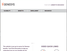 Tablet Screenshot of mygenesysbenefits.com